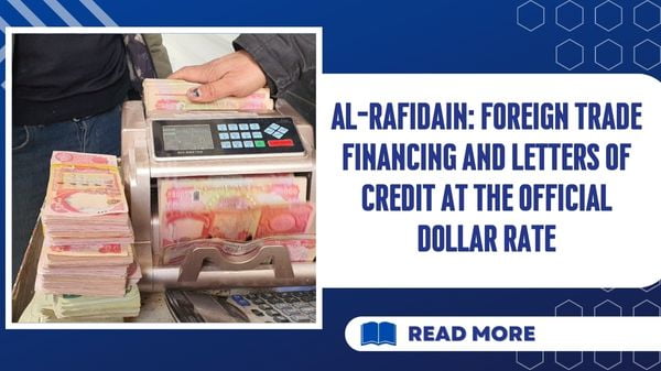 Al-Rafidain foreign trade financing and letters of credit at the official dollar rate