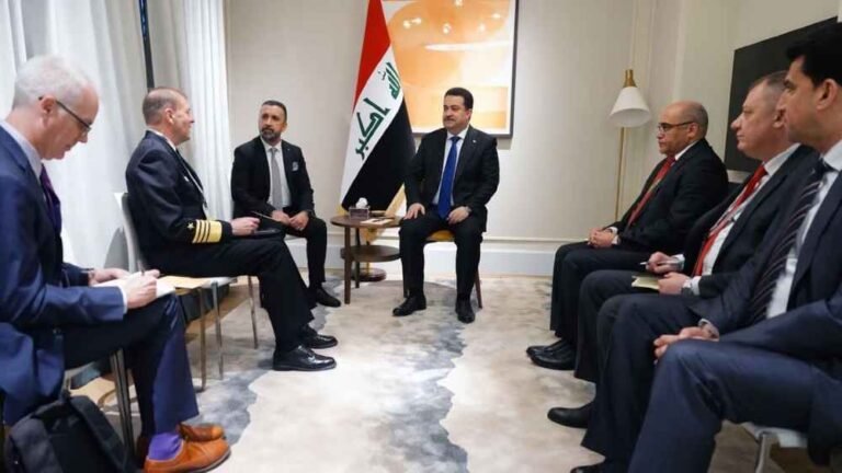 Al Sudani discusses with Admiral Munch the role of NATO after the withdrawal of the international coalition from Iraq