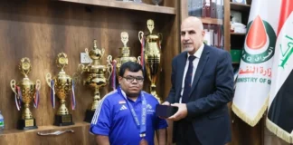 Dhi Qar Oil Company honors international hero Jarrah Nassar