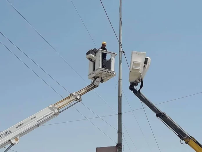 Unveiling a strategic line that supplies electricity to 6 cities in western Nineveh