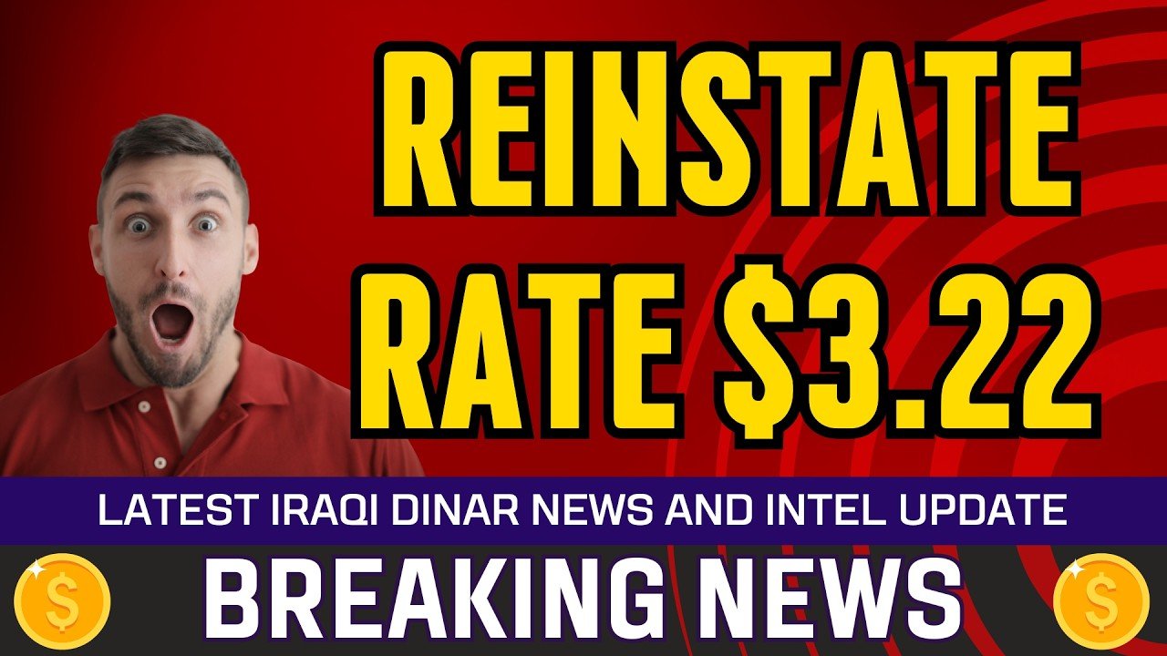 Iraqi Dinar – Reinstate the Rate $3.22 – Today IQD to Dollar RV News Guru Updates Exchange Rate