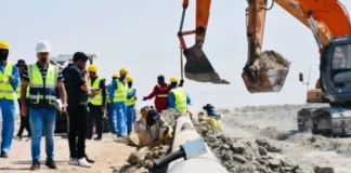 Oil Pipeline to Haritha Power Station Completed