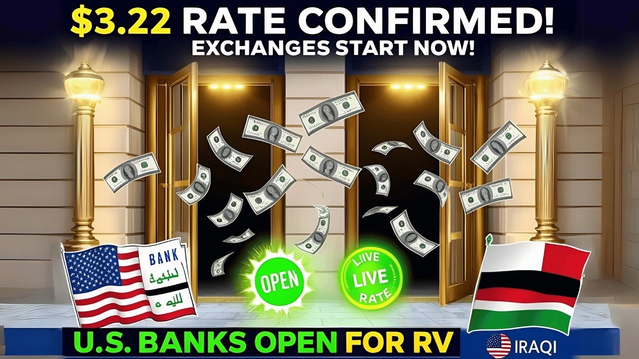 Iraqi Dinar – Big Announcement US. BANKS OPEN – $3.22 RATE LIVE! – Today IQD Updates & RV News