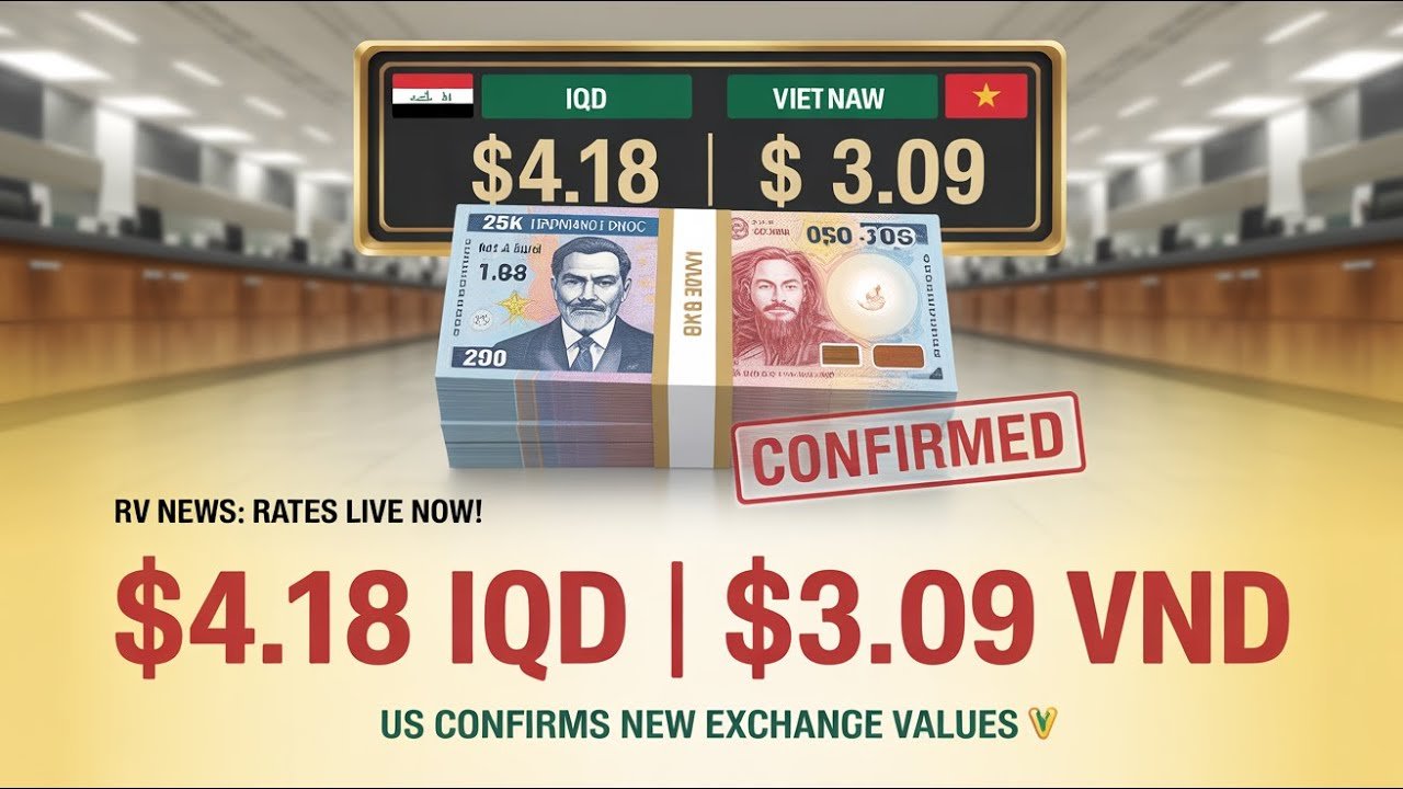 RV News: US Confirms Exchange Rates – $4.18 IQD, $3.09 VND! – Iraqi Dinar News & Update Today