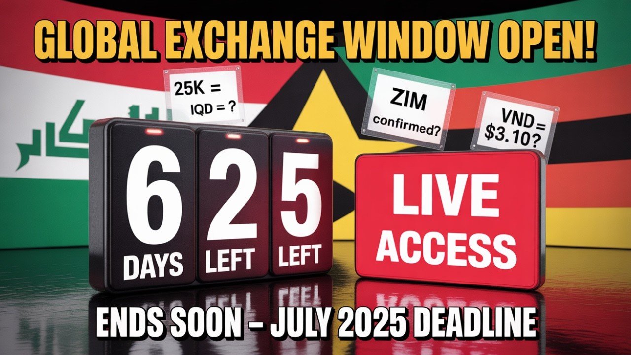 It’s LIVE! Dinar, Dong & ZIM Exchange Portal Opens – July 2025 Limited-Time Window! – IQD News
