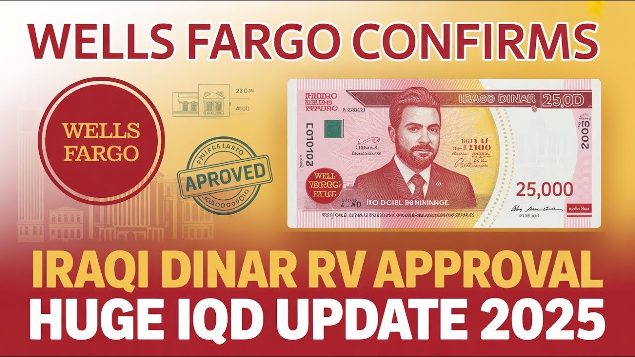 Wells Fargo CONFIRMS Iraqi Dinar RV Approval | Huge IQD Update 2025 – Today’s IQD News!