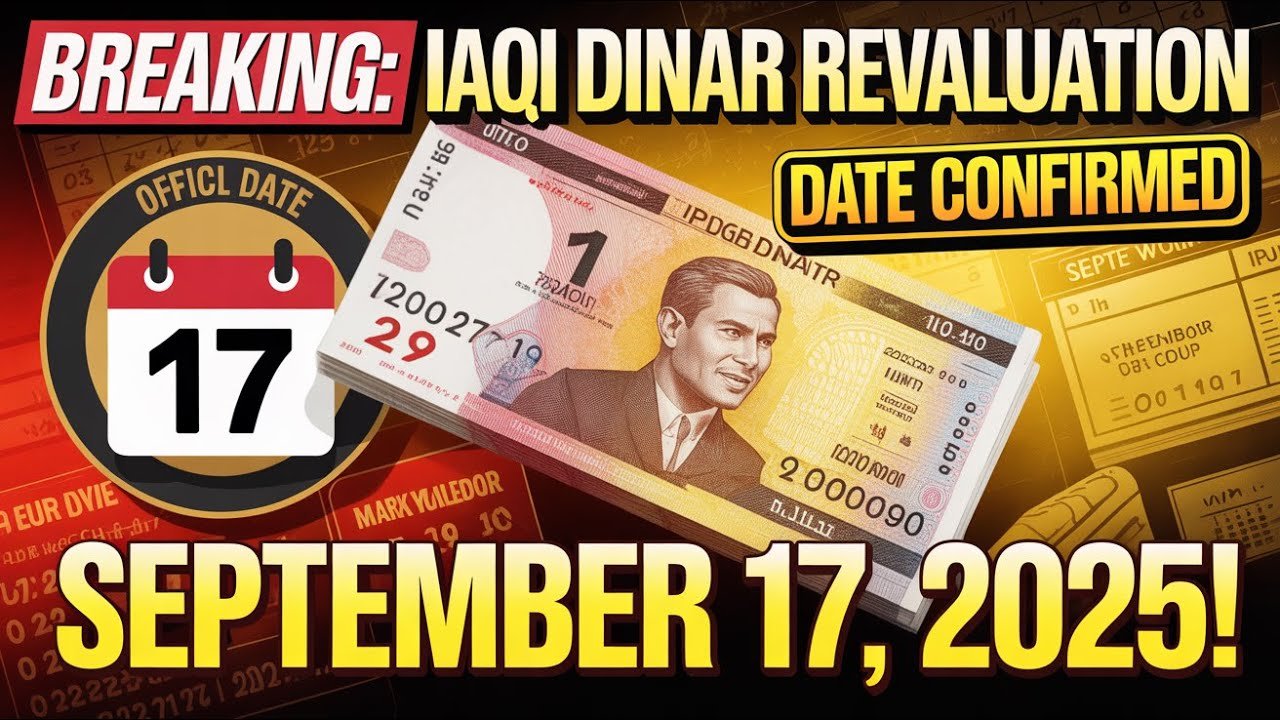 Breaking Iraqi Dinar Revaluation Date Confirmed – September 17, 2025! – Today’s IQD News!