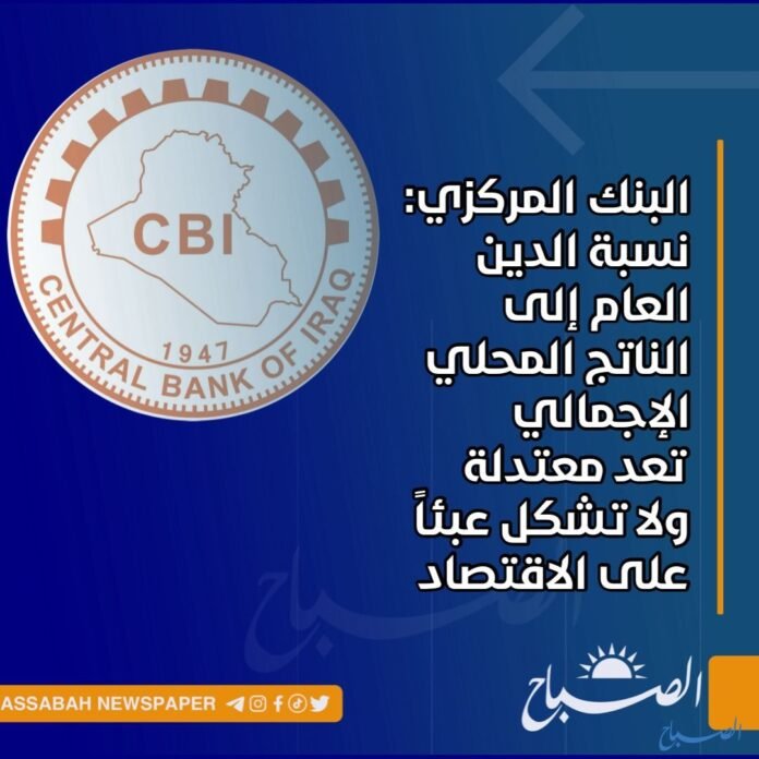 Central Bank Iraqs debt is moderate and within safe limits
