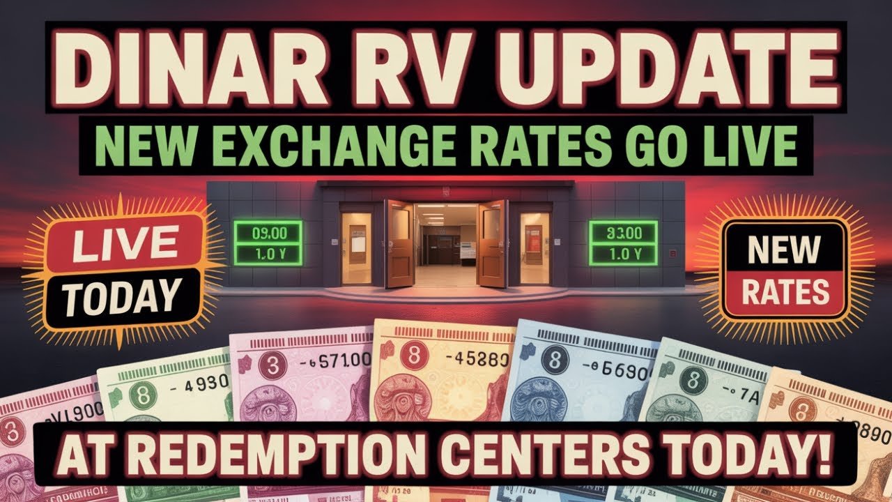Dinar RV Update – New Exchange Rates Go Live at Redemption Centers Today! – Today’s IQD News!