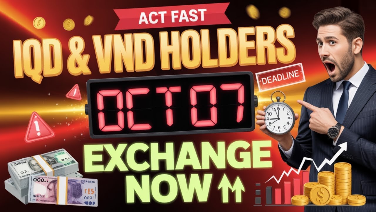IQD & VND Holders Act Fast – Exchange Before Oct 07 for Higher Rates! – Today’s Iraqi Dinar News!