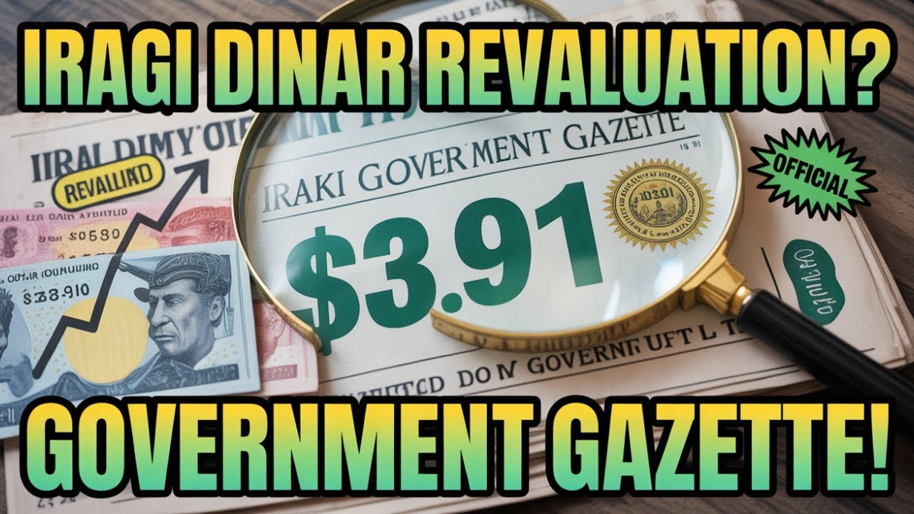 Iraqi Dinar Revaluation? $3.91 Published in Government Gazette! – Today’s IQD News!