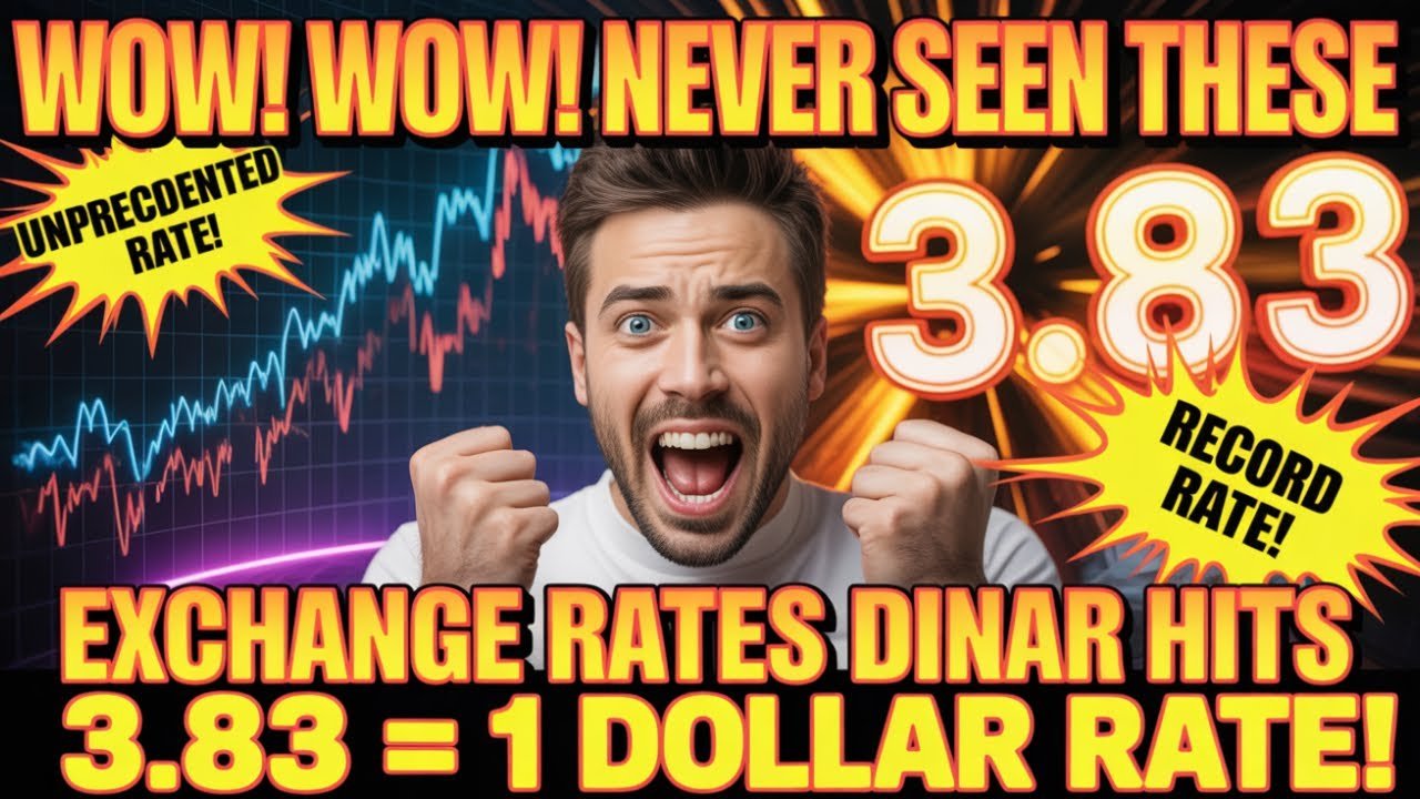 Wow! Wow! Never Seen These Exchange Rates – Dinar Hits 3.83 = 1 Dollar Rate! – Today’s IQD News!