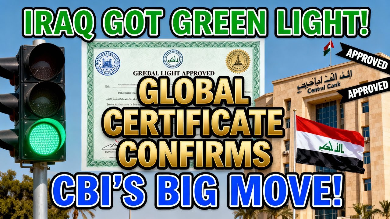 Iraq Just Got the Green Light! Global Certificate Confirms CBI’s Big Move – 🇮🇶 – Iraqi Dinar News!
