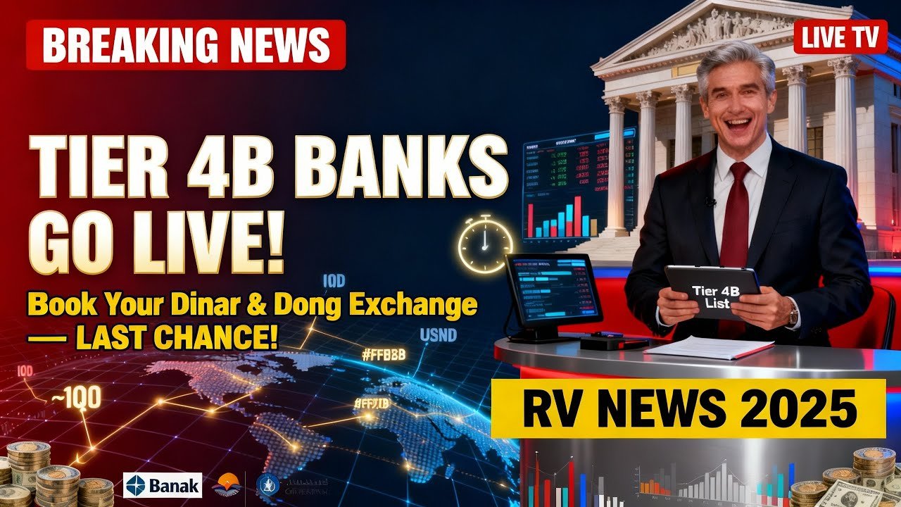 Tier 4B Banks Go LIVE! – Book Your Iraqi Dinar & Dong Exchange Appointment NOW — Last Chance!