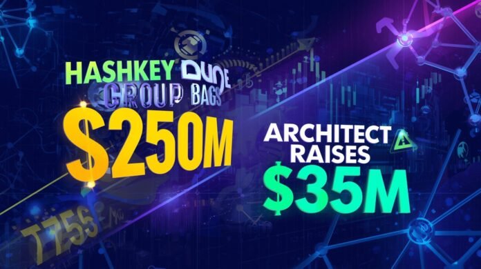 Crypto VC Funding  HashKey Group bags 250m Architect raises 35m
