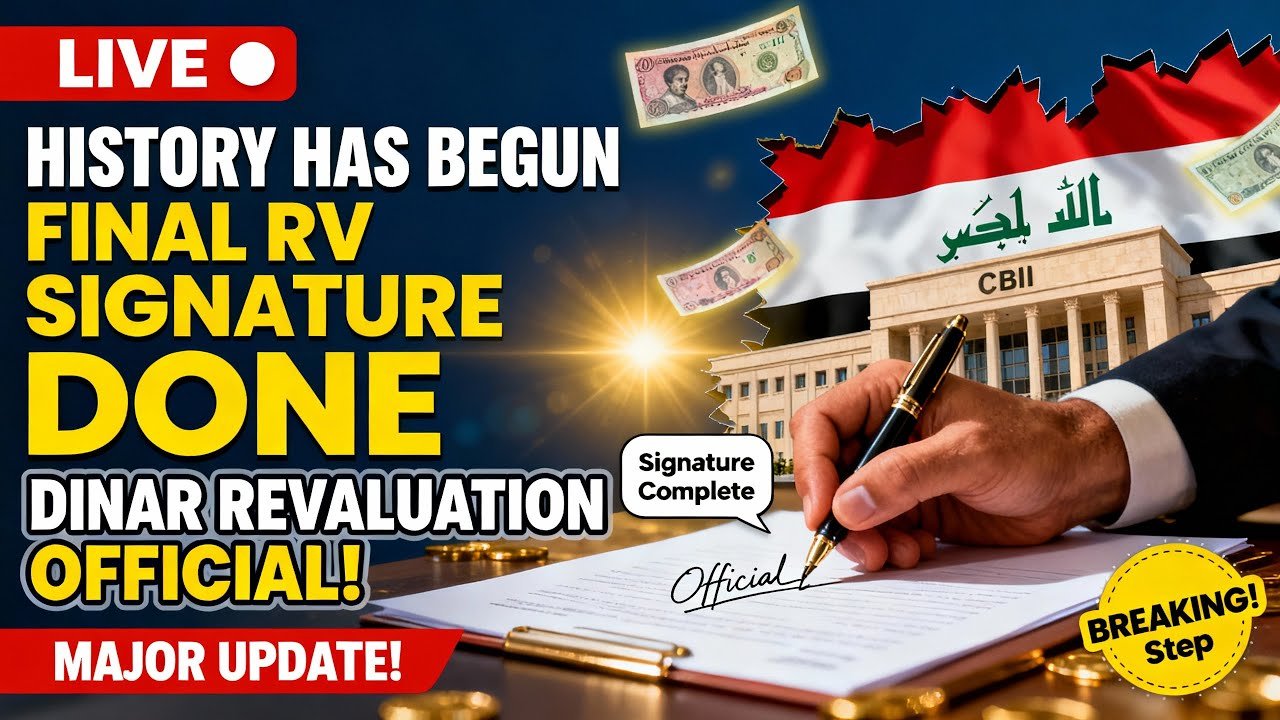 History Has Begun Final RV Signature Done — Dinar Revaluation Official! – Iraqi Dinar News 2025