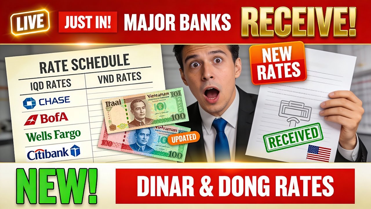 JUST IN — Major U.S. Banks Receive New Dinar & Dong Rate Schedules! – Iraqi Dinar News 2025