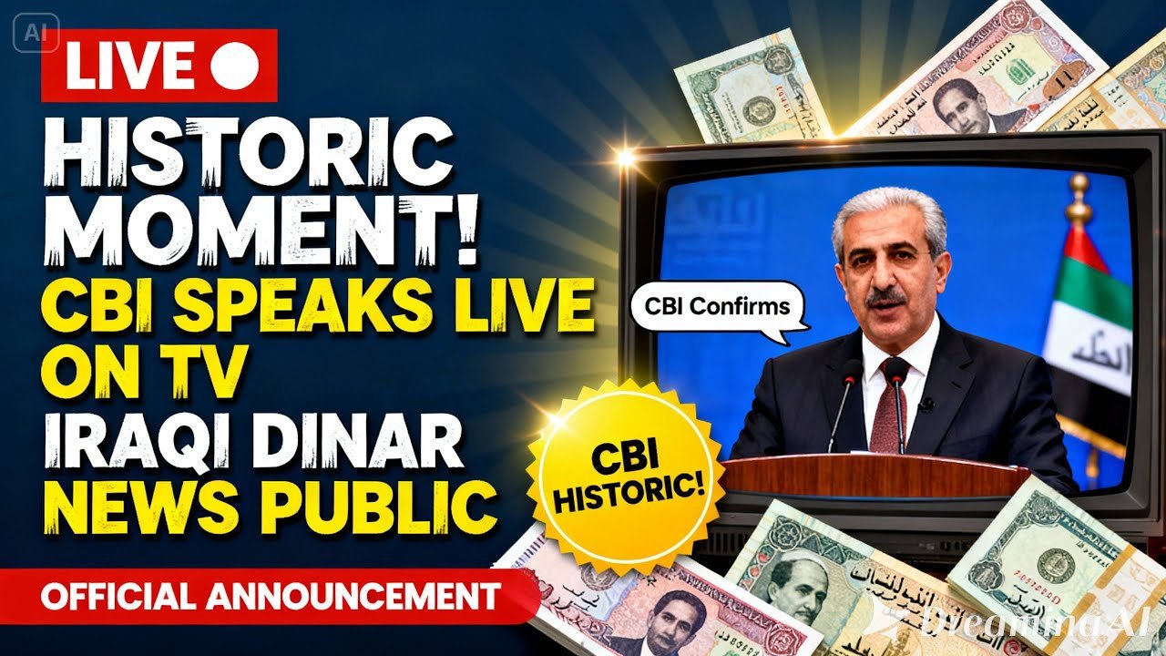 Historic Moment! 🏦CBI Speaks Live on TV — Iraqi Dinar News Public for First Time – IQD News 2026