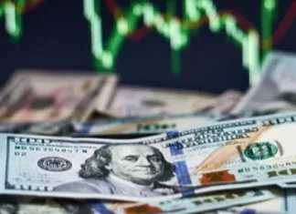 The dollar is nearing a two-week high.