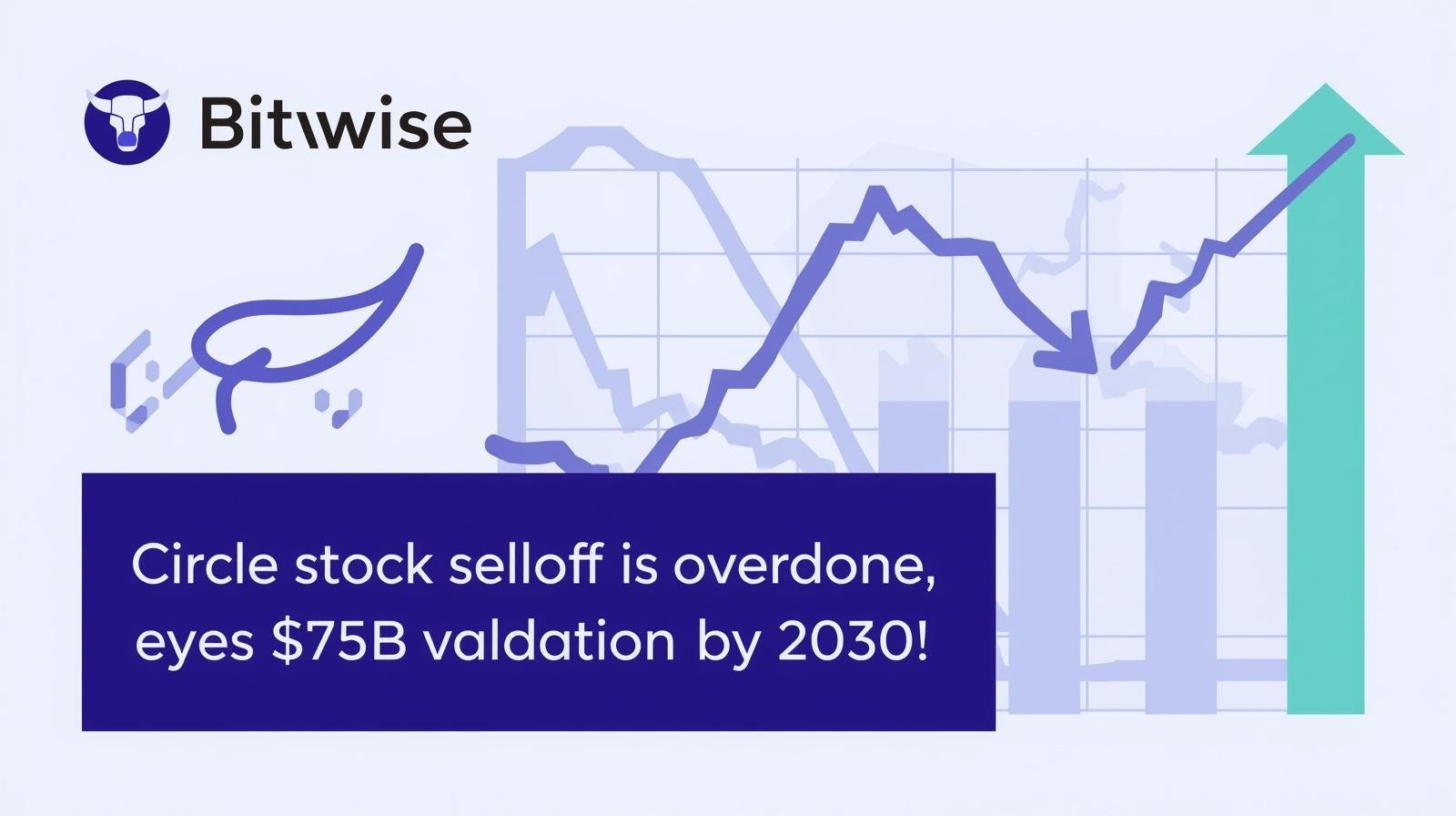 Bitwise says Circle stock selloff is overdone, eyes $75B valuation by 2030