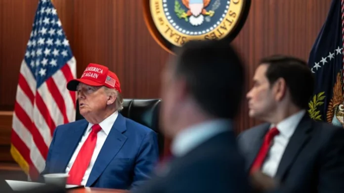 Under a new pretext, Trump claims Iran seeks to control the Middle East.