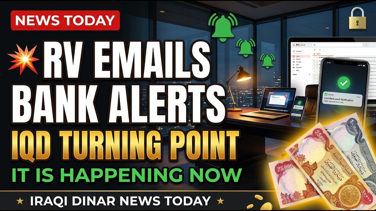 Iraqi Dinar News Today | RV Emails, Bank Notifications & IQD Turning Point