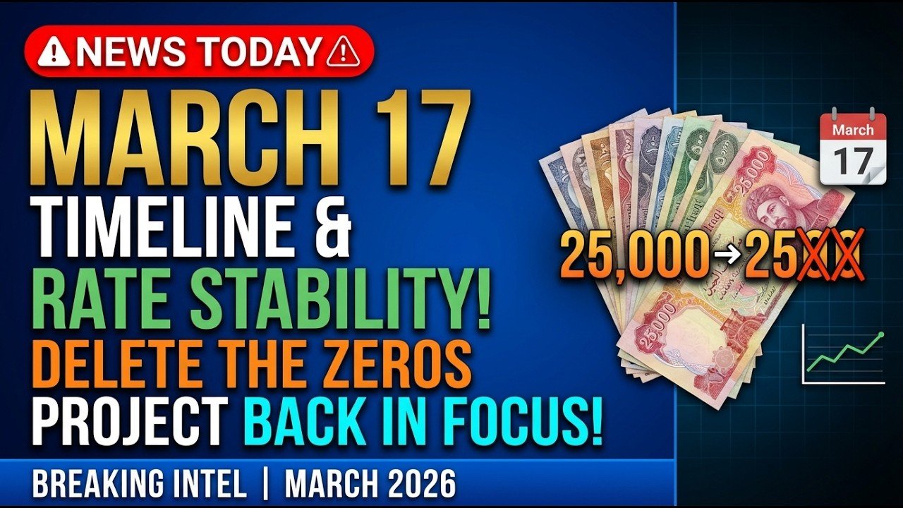 Iraqi Dinar News Today – March 17 Timeline & Rate Stability | Delete the Zeros Project Back in Focus