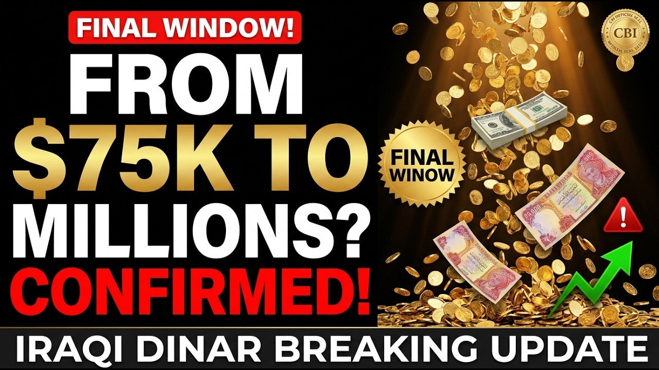 Iraqi Dinar Breaking Update – Final Window Confirmed… From $75K to Millions