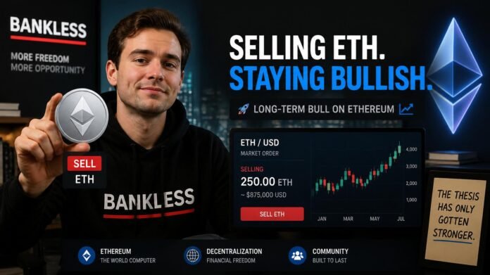 Bankless co founder sells ETH but stays bullish on Ethereum