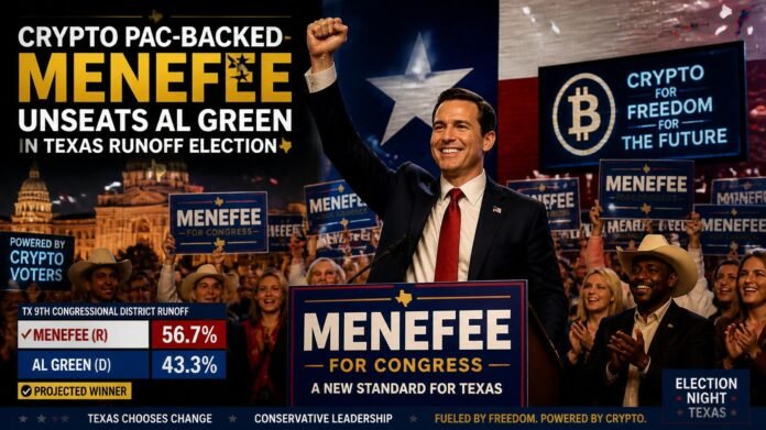Crypto PAC backed Menefee unseats Al Green in Texas runoff