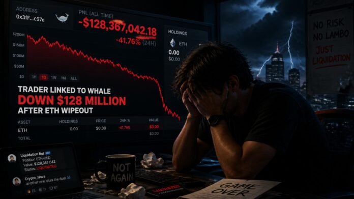 Trader Linked to Whale now down $128 million after ETH wipeout