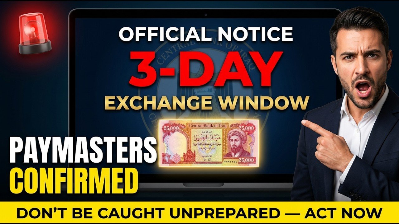 Iraqi Dinar: Paymasters Confirm a 3-Day Window? — Don’t Be Caught Unprepared