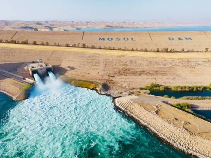 Releases from the Mosul Dam decreased by 100 ms, and the Tigris River levels declined. Releases from the Mosul Dam decreased by 100 ms, and the Tigris River levels declined.