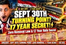 September 30th the Turning Point? Reveals Zero Removal Law + 17-Year Rate Secret! – Iraqi Dinar News