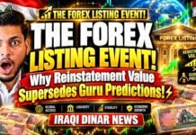 THE FOREX LISTING EVENT! Why Reinstatement Value Supersedes Guru Predictions! - Iraqi Dinar News
