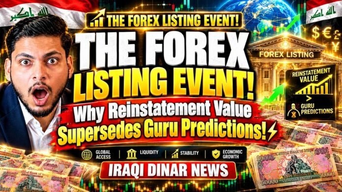 THE FOREX LISTING EVENT! Why Reinstatement Value Supersedes Guru Predictions! - Iraqi Dinar News THE FOREX LISTING EVENT! Why Reinstatement Value Supersedes Guru Predictions! - Iraqi Dinar News