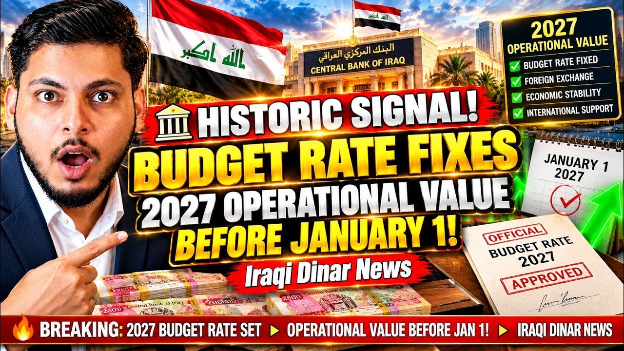 HISTORIC SIGNAL! Budget Rate Fixes 2027 Operational Value Before January 1! – Iraqi Dinar News