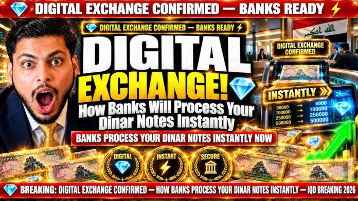DIGITAL EXCHANGE CONFIRMED! How Banks Will Process Your Dinar Notes Instantly! - Iraqi Dinar News