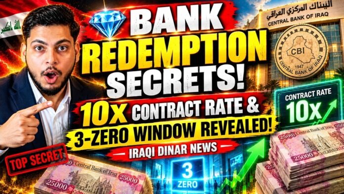 BANK REDEMPTION SECRETS! 10x Contract Rate & 3-Zero Window Revealed! - Iraqi Dinar News