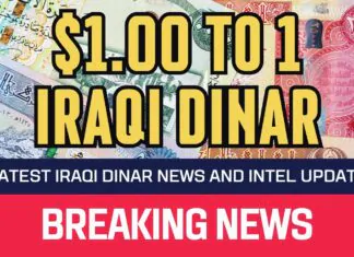 Iraqi Dinar – $1.00 to 1 Iraqi Dinar – News Guru Intel Update IQD Rate Value to USD