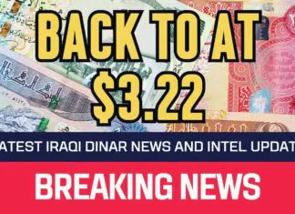Iraqi Dinar – Back to at $3.22 – News Guru Intel Update IQD Rate Value to USD