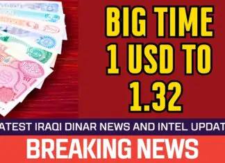 Iraqi Dinar – Big Time 1 USD to 1.32 – Today News Guru Intel Update Value IQD to USD
