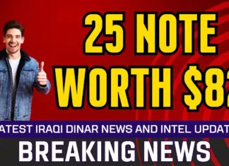 Iraqi Dinar – 25 Note Worth $82 – Today IQD Value to Dollar RV News Guru Updates Exchange Rate