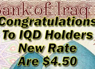 Iraqi Dinar – Congratulations To Iraqi Dinar Holders New Rate Are $4.50 – IQD RV News & Update Today