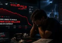 Trader Linked to Whale now down $128 million after ETH wipeout